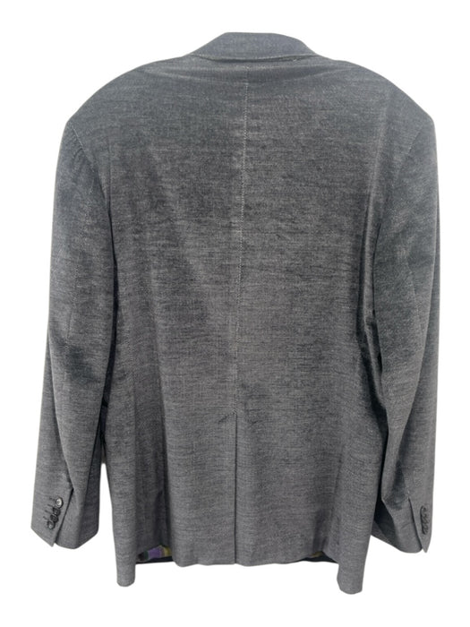 Etro Gray Cotton Blend Velour 2 Button Men's Blazer Gray / 50
