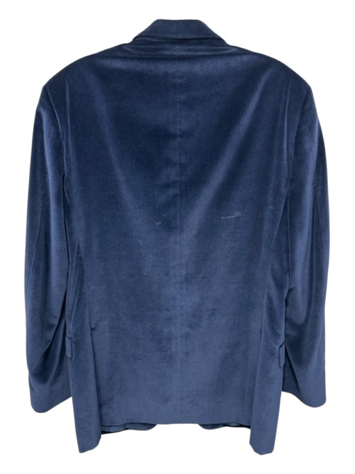 Zegna Blue Cotton Blend Velour 3 button Men's Blazer Blue / 50