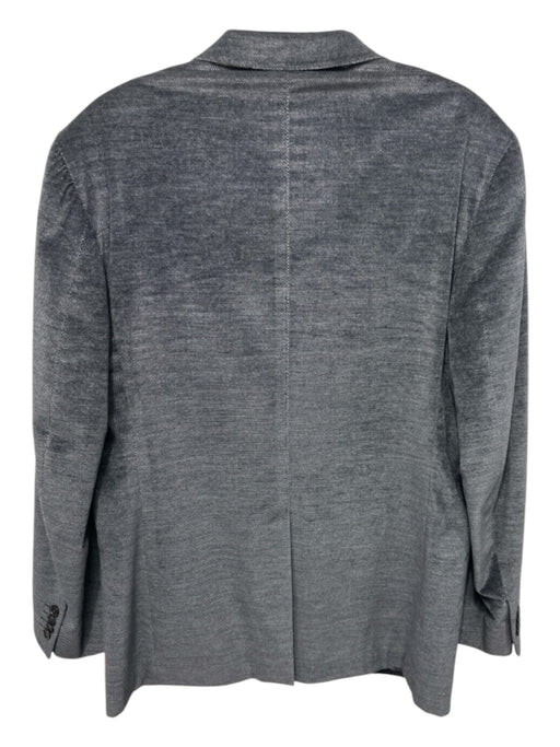 Etro Gray Cotton Blend Velour 2 Button Men's Blazer Gray / 50
