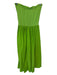Free People Size S Green Cotton Strapless Pleat Maxi Dress Green / S
