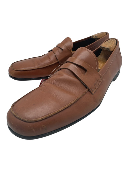 Prada Shoe Size 12 AS IS Brown Leather Loafers Men's Shoes Brown / 12
