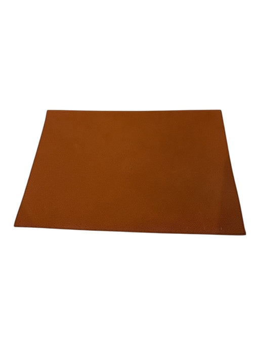 Ledere Brown Leather Snap Closure Flap Clutch Bag Brown