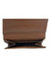 Ghurka Brown Leather Snap Closure Logo Flap coin purse Wallets Brown