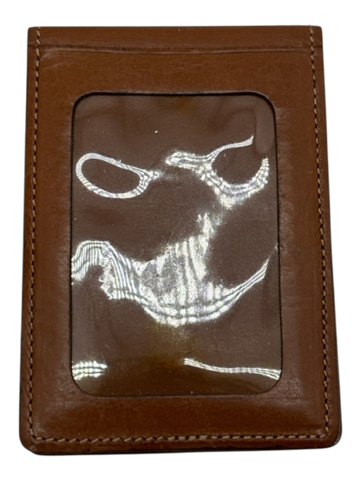 Ghurka Brown Leather Flap Logo Card holder Wallets Brown