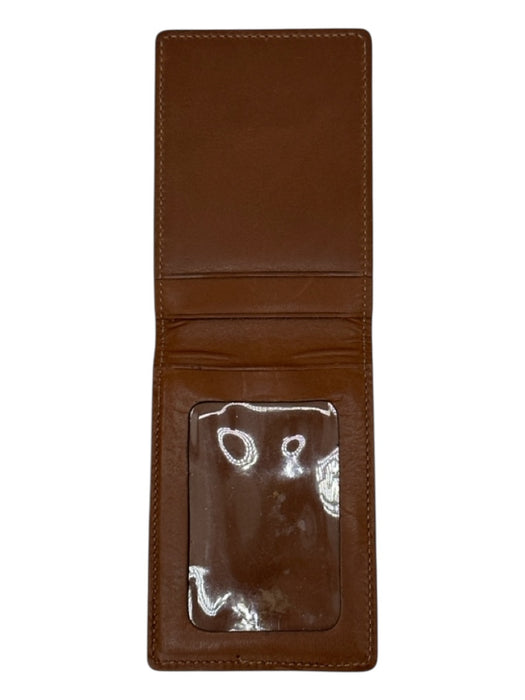 Ghurka Brown Leather Flap Logo Card holder Wallets Brown