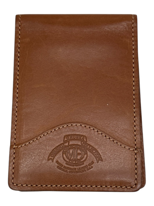 Ghurka Brown Leather Flap Logo Card holder Wallets Brown