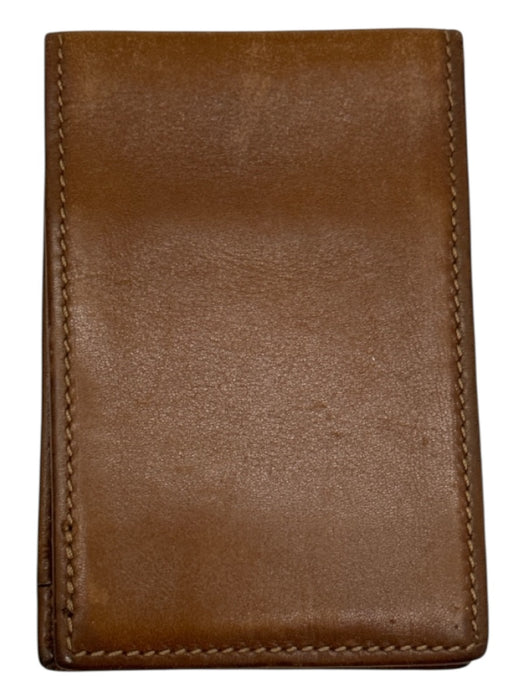 Ghurka Brown Leather Flap Logo Card holder Wallets Brown