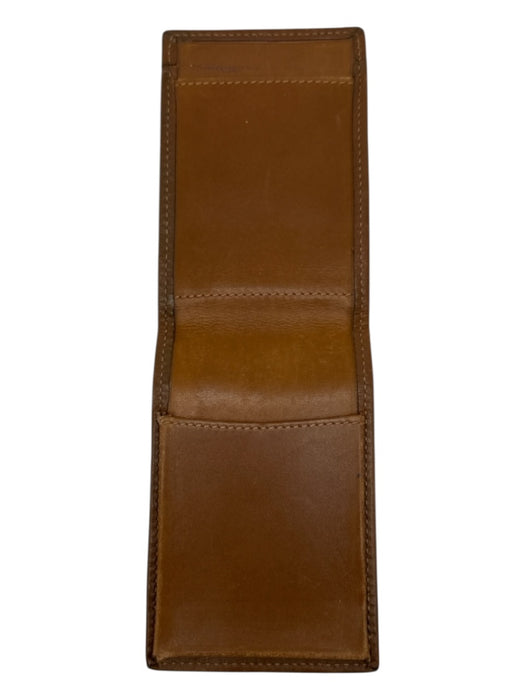 Ghurka Brown Leather Flap Logo Card holder Wallets Brown