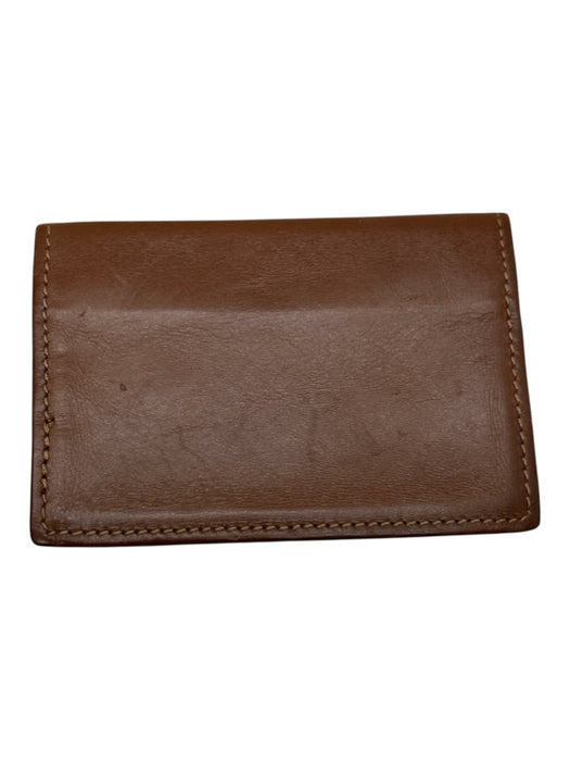 Ghurka Brown Leather Flap Logo Card holder Wallets Brown