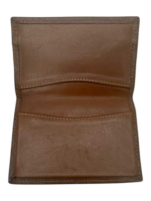 Ghurka Brown Leather Flap Logo Card holder Wallets Brown