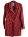 Cabi Size Medium Burnt Orange Polyester Blend Faux Suede Collared Coat Burnt Orange / Medium