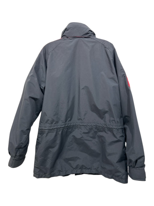 The North Face Size XL Black & Red Nylon Solid Hoodie Men's Jacket Black & Red / XL