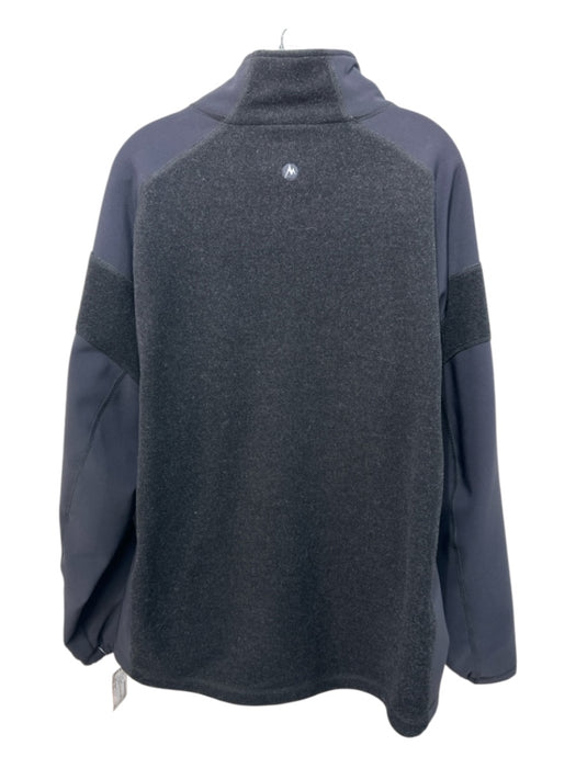 Marmot Size XL Black & Gray Wool Zipper Men's Jacket Black & Gray / XL