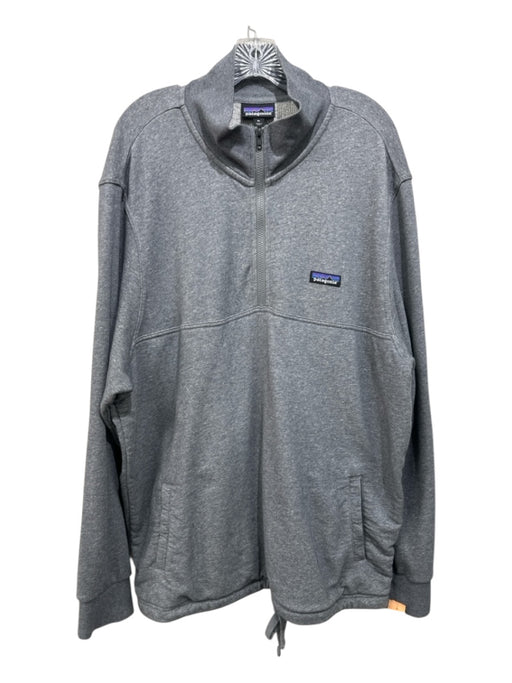 Patagonia Size XL Gray Cotton Solid Quarter Zip Men's Jacket Gray / XL