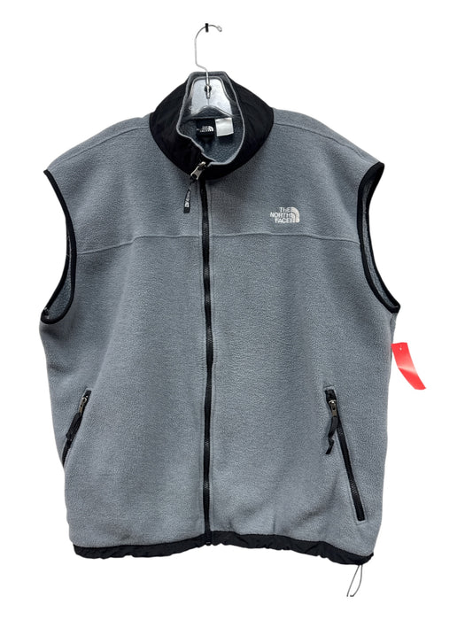 The North Face Size Est XL Light Gray Synthetic Solid Fleece Vest Men's Jacket Light Gray / Est XL