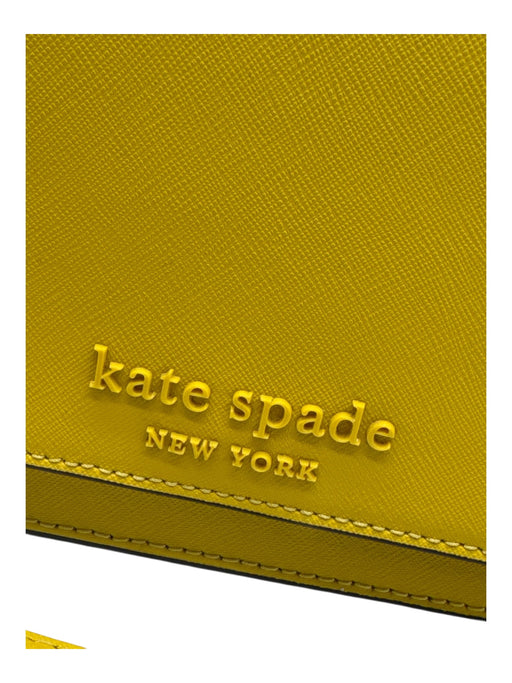 Kate Spade Canary Yellow Leather silver tone hardware Solid Magnetic Close Bag Canary Yellow