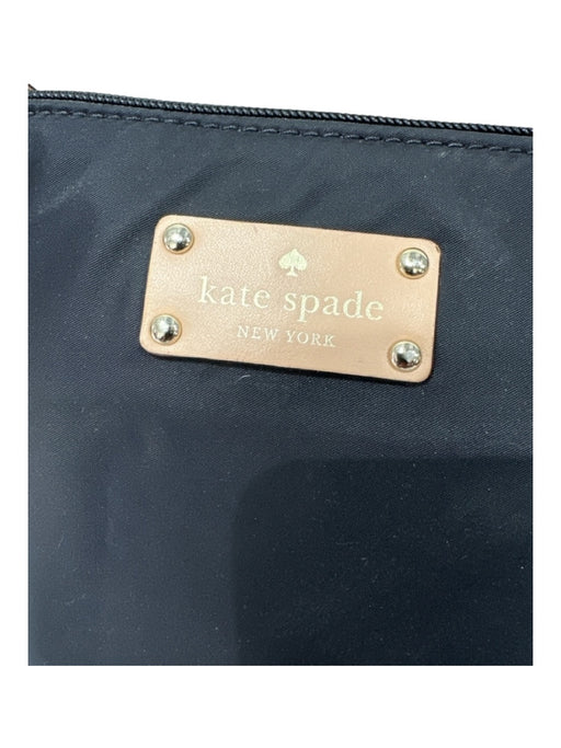 Kate Spade Black & Beige Nylon silver tone hardware color block Crossbody Bag Black & Beige