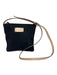 Kate Spade Black & Beige Nylon silver tone hardware color block Crossbody Bag Black & Beige