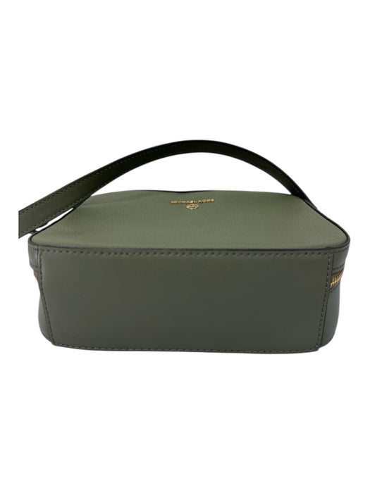Michael Kors Sage green Leather Gold Tone Hardware Solid Zip closure Bag Sage green
