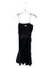 Cinq a Sept Size 2 Black Silk Spaghetti Strap Gathered Slit Gown Black / 2