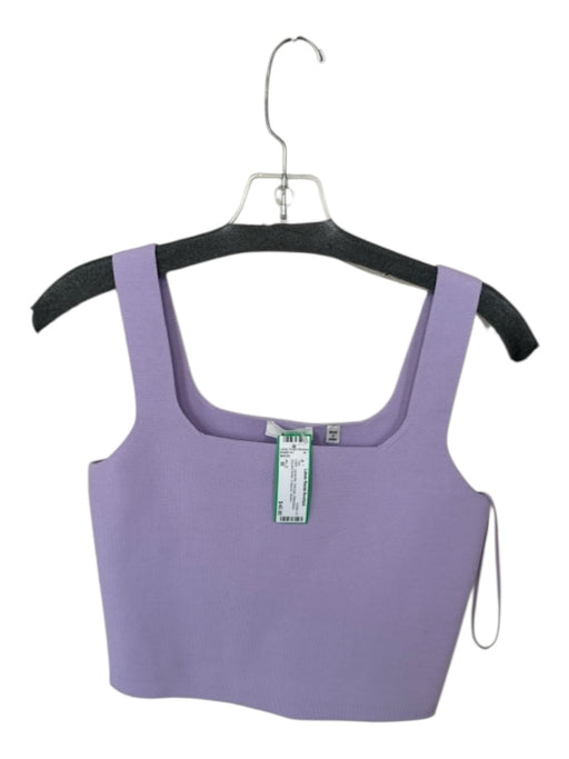 A.L.C. Size M Lavender Viscose Sleeveless Square Neck Cropped Top Lavender / M