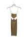 Bec & Bridge Size 4 Tan & White Viscose Blend Spaghetti Strap Piping Maxi Dress Tan & White / 4