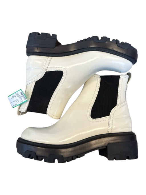 Rag & Bone Shoe Size 37.5 White & Black Leather Platform Boots White & Black / 37.5
