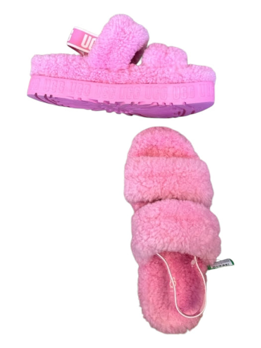 Ugg Shoe Size 8 Pink shearling Platform Sandals Pink / 8