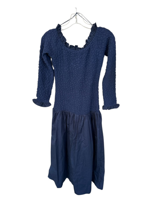 Hyacinth House Size S Navy Cotton Long Sleeve smocked Maxi Dress Navy / S