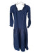 Hyacinth House Size S Navy Cotton Long Sleeve smocked Maxi Dress Navy / S