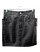Alessandra Rich Size S / 38 Black Lambskin Leather Embossed Pockets Loops Skirt Black / S / 38