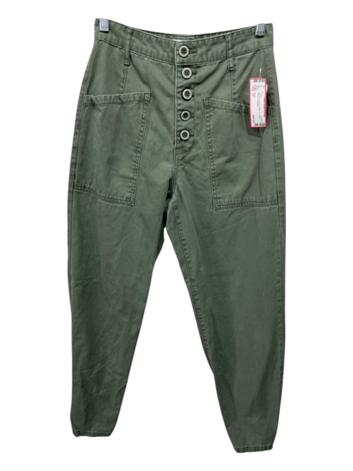 Pistola Size 25 Light Moss Green Button Fly Skinny Pockets Pants Light Moss Green / 25