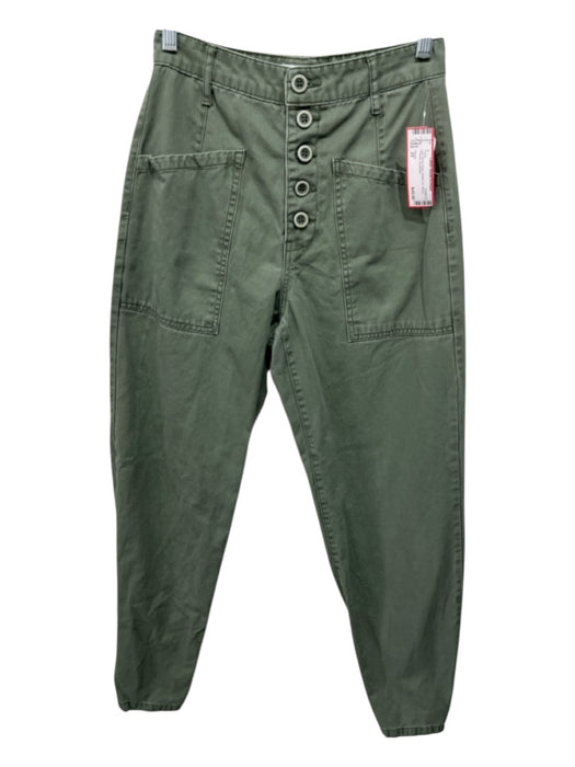 Pistola Size 25 Light Moss Green Button Fly Skinny Pockets Pants Light Moss Green / 25