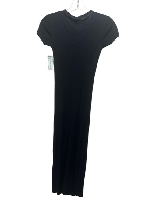 Wardrobe.NYC Size XS Black Cotton Short Sleeve Maxi Body Con T Shirt Dress Black / XS