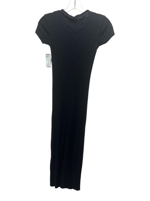 Wardrobe.NYC Size XS Black Cotton Short Sleeve Maxi Body Con T Shirt Dress Black / XS