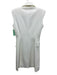 Liu Jo Size 4 Cream White Polyester Blend Sleeveless Button Front Dress Cream White / 4