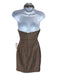 Giuseppe Di Morabito Size S / 40 Brown Print Wool Houndstooth Halter Dress Brown Print / S / 40