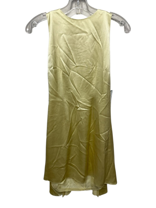 Alejandra Alonso Rojas Size Est S Butter Yellow Sleeveless Cape Darted Dress Butter Yellow / Est S