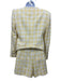 Veronica Beard Size 2/4 Yellow & White Cotton Blend High Rise Boucle Short Set Yellow & White / 2/4