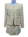 Veronica Beard Size 2/4 Yellow & White Cotton Blend High Rise Boucle Short Set Yellow & White / 2/4