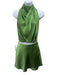 Cult Gaia Size Est Small Green Pleated Halter Neck Open Back Skirt Set Green / Est Small