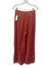 Matthew Bruch Size 2 Brick Red Linen Short Sleeve Button Front Pleated Pant Set Brick Red / 2