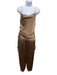 Cami NYC Size XS/S Tan Brown Silk Blend Chain Strap Satin Cargo Pant Set Tan Brown / XS/S