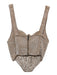 Dion Lee Size 4 Beige & White Viscose Blend Sleeveless Corset Crochet Top Beige & White / 4