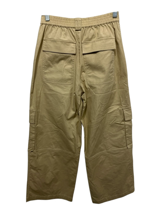 Simkhai Size 0 Khaki Beige Cotton Blend Elastic Waist Cargo Wide Leg Pants Khaki Beige / 0