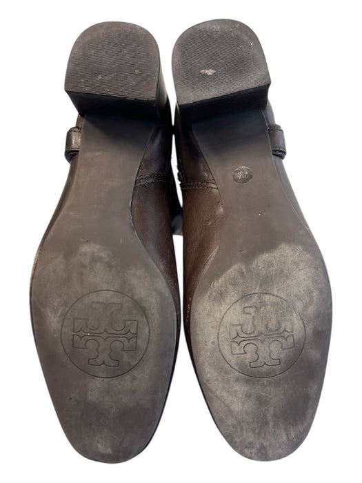 Tory Burch Shoe Size 7 Brown Leather Upper Almond Toe Side Zip Knee High Boots Brown / 7