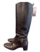 Tory Burch Shoe Size 7 Brown Leather Upper Almond Toe Side Zip Knee High Boots Brown / 7