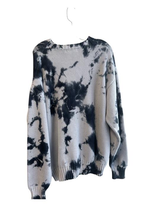 Carmar Size Small Shades of Blue Cotton Standing Collar Ribbed Knit Sweater Shades of Blue / Small