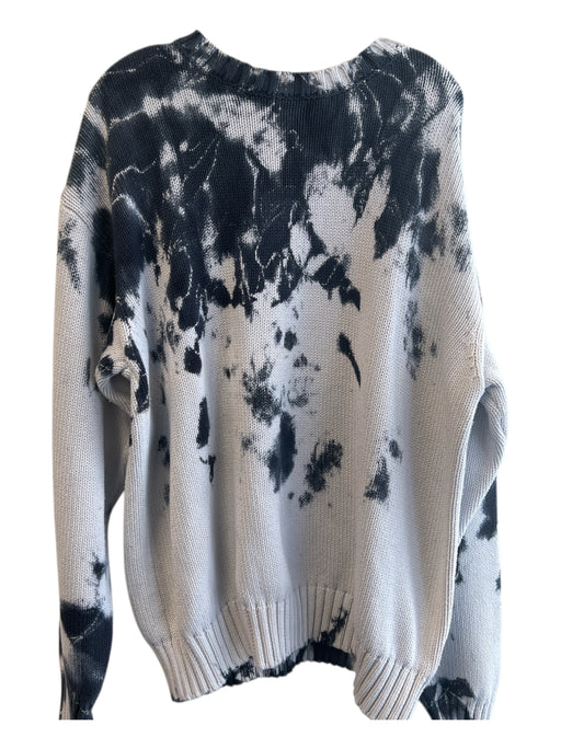 Carmar Size Small Shades of Blue Cotton Standing Collar Ribbed Knit Sweater Shades of Blue / Small