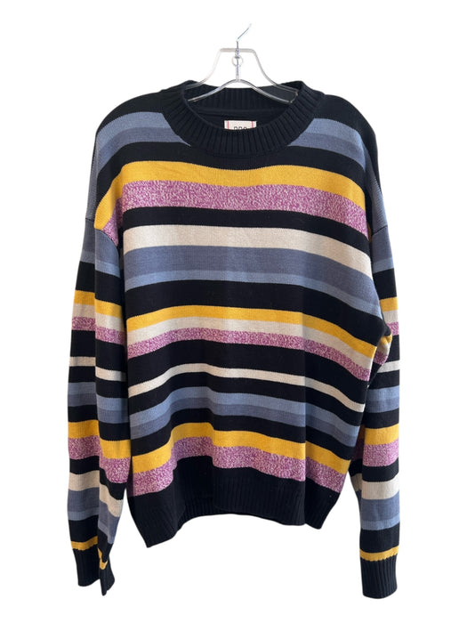 BDG Size Medium Multi Cotton Blend Long Sleeve Crew Neck Striped Sweater Multi / Medium